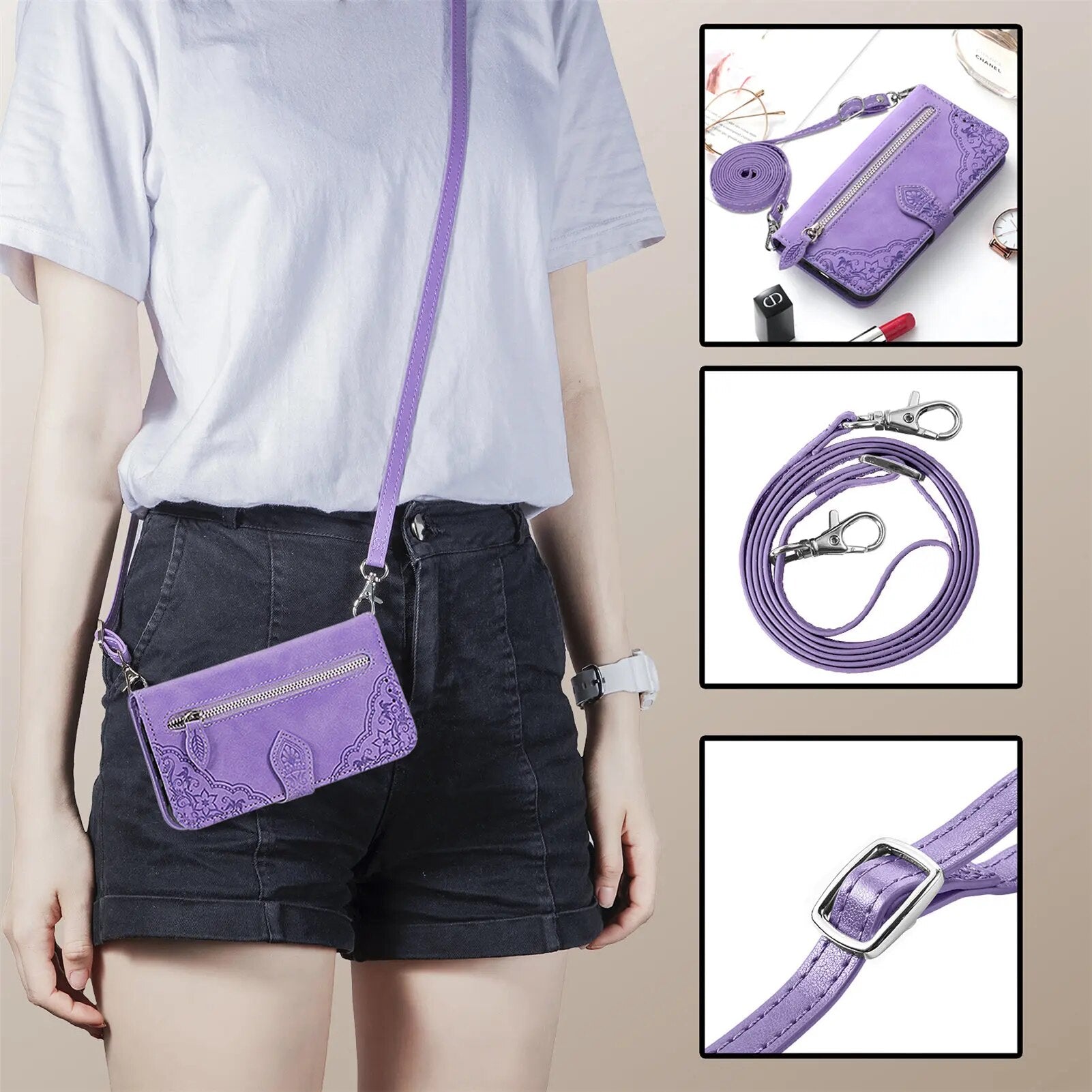 Rabbit Rich Trend-Setting iPhone Crossbody Strap Lanyard - Stay Fashionable and Organized on the Go!