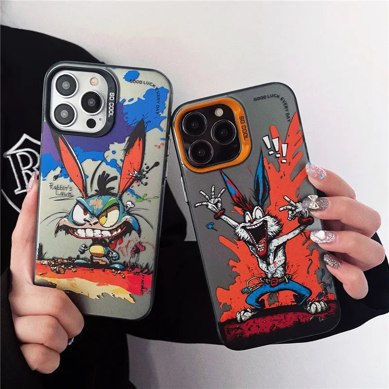 🐰📱 Street Graffiti Bad Bunny iPhone Case: Rock Your Style!