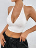 Deep V Neck Short Vest Y2k Women's Sexy Top