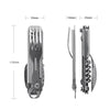 🏕️ Experience Effortless Outdoor Dining: Stainless Steel Multi-function Portable Utensil Set