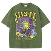 Radiate Joy: Sunshine Humorous Sun Moon Flower Butterfly Party Women's Top