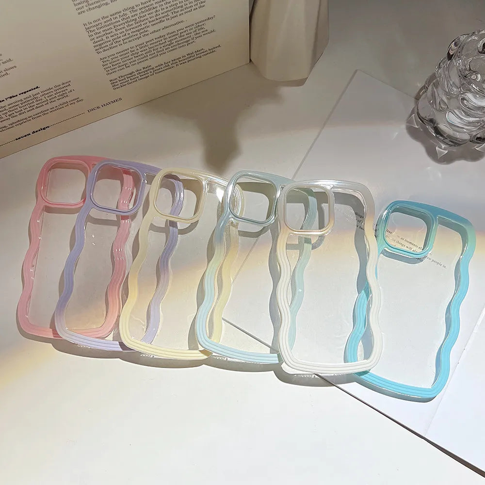 Transparent Curly iPhone 15 Case - Elevate Your Style with the Latest Trend! Enjoy Free Shipping & Shop with Confidence