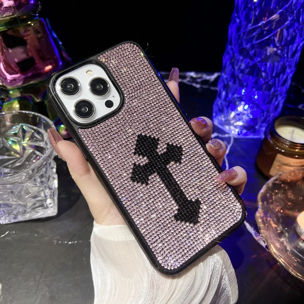 Crystal Kingdom: Chic Style Luxury Bling Cross Rhinestone iPhone Case