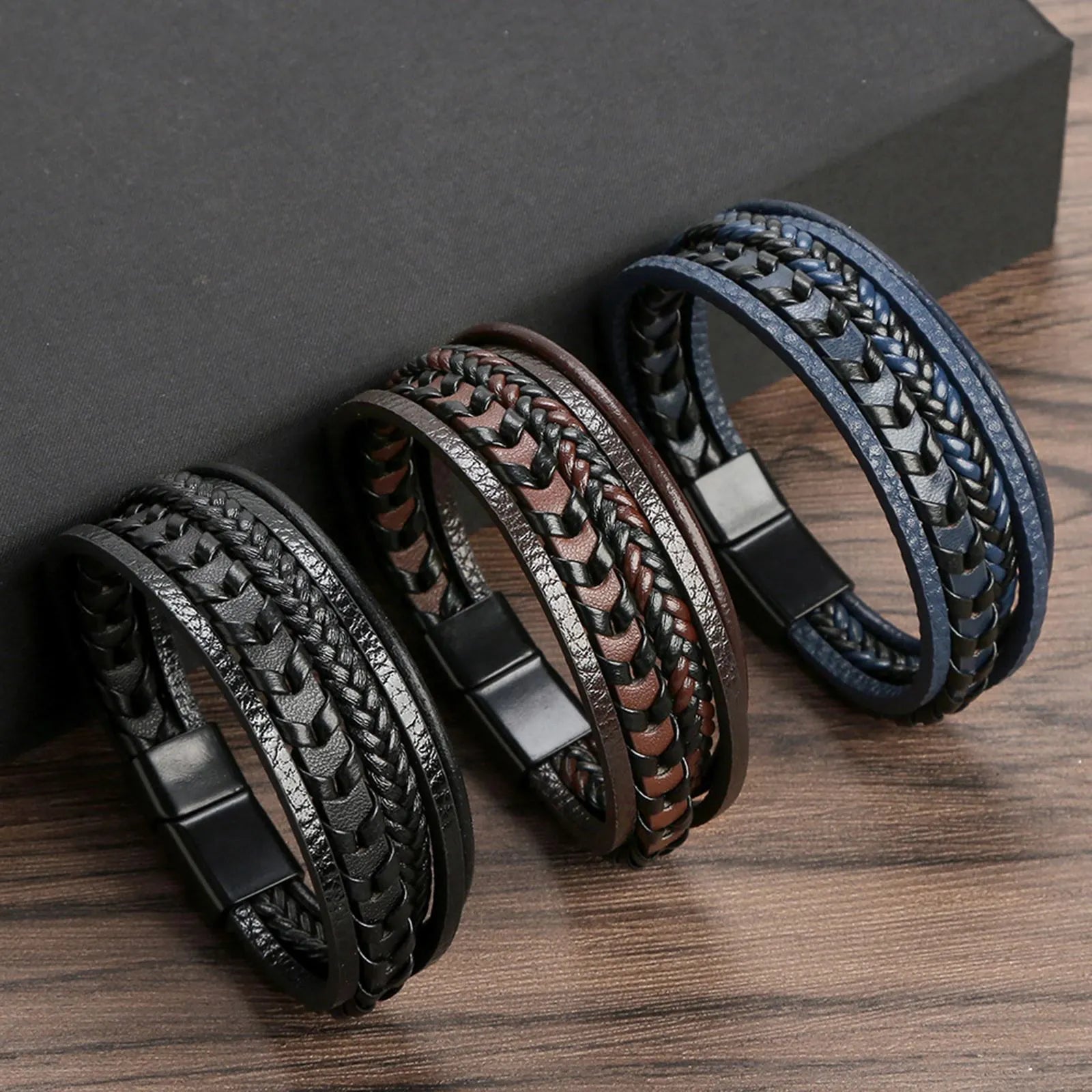 Hand Woven Leather Bracelets 19cm