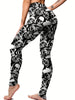 Women's Skull Print High Waist Long Fit Fashion Tight Outdoor Sports Casual Underpants