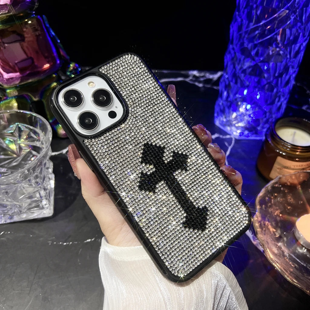 Crystal Kingdom: Chic Style Luxury Bling Cross Rhinestone iPhone Case