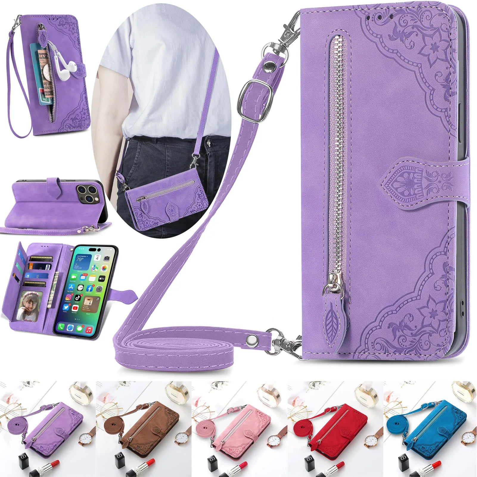 Rabbit Rich Trend-Setting iPhone Crossbody Strap Lanyard - Stay Fashionable and Organized on the Go!