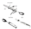 🏕️ Experience Effortless Outdoor Dining: Stainless Steel Multi-function Portable Utensil Set