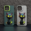 Cartoon Graffiti Black Cat Mobile Phone Case for iPhone