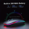 Wireless Mouse Gaming Mouse Backlight USB Compatible RGB Rechargeable Mice Silent Backlit Ergonomic Gaming Mouse for Laptop PC