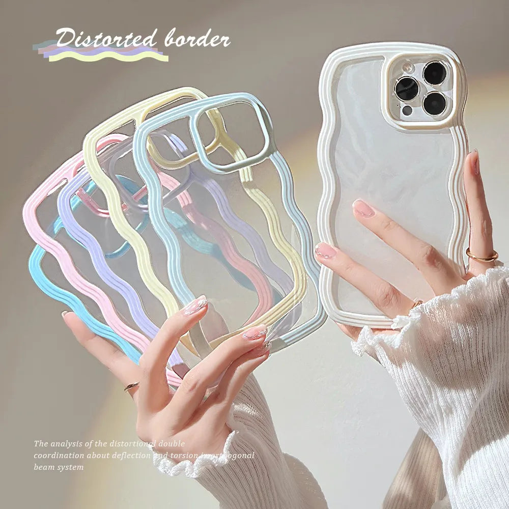 Transparent Curly iPhone 15 Case - Elevate Your Style with the Latest Trend! Enjoy Free Shipping & Shop with Confidence