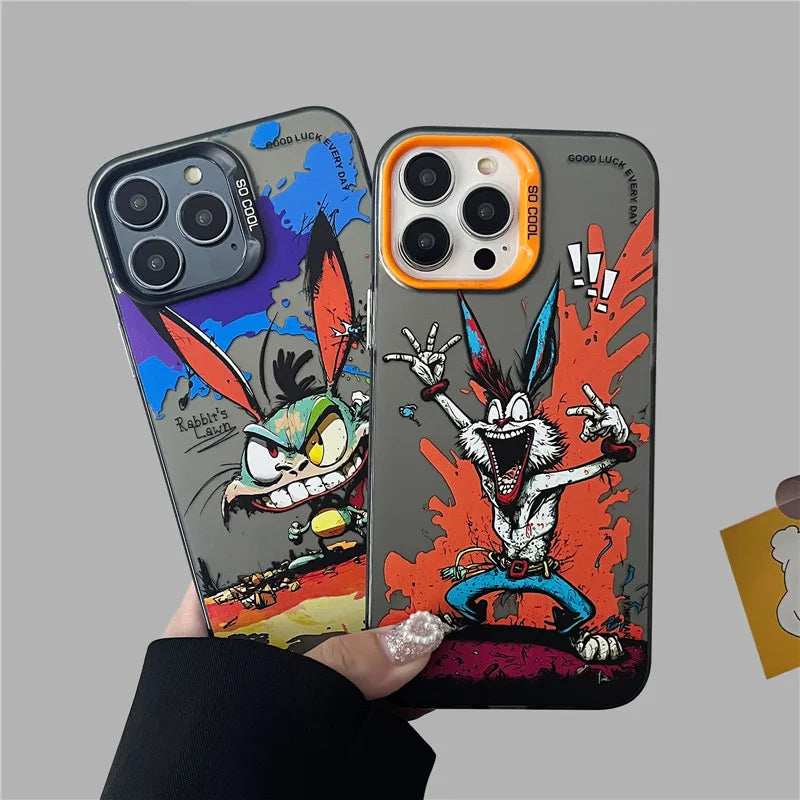 🐰📱 Street Graffiti Bad Bunny iPhone Case: Rock Your Style!