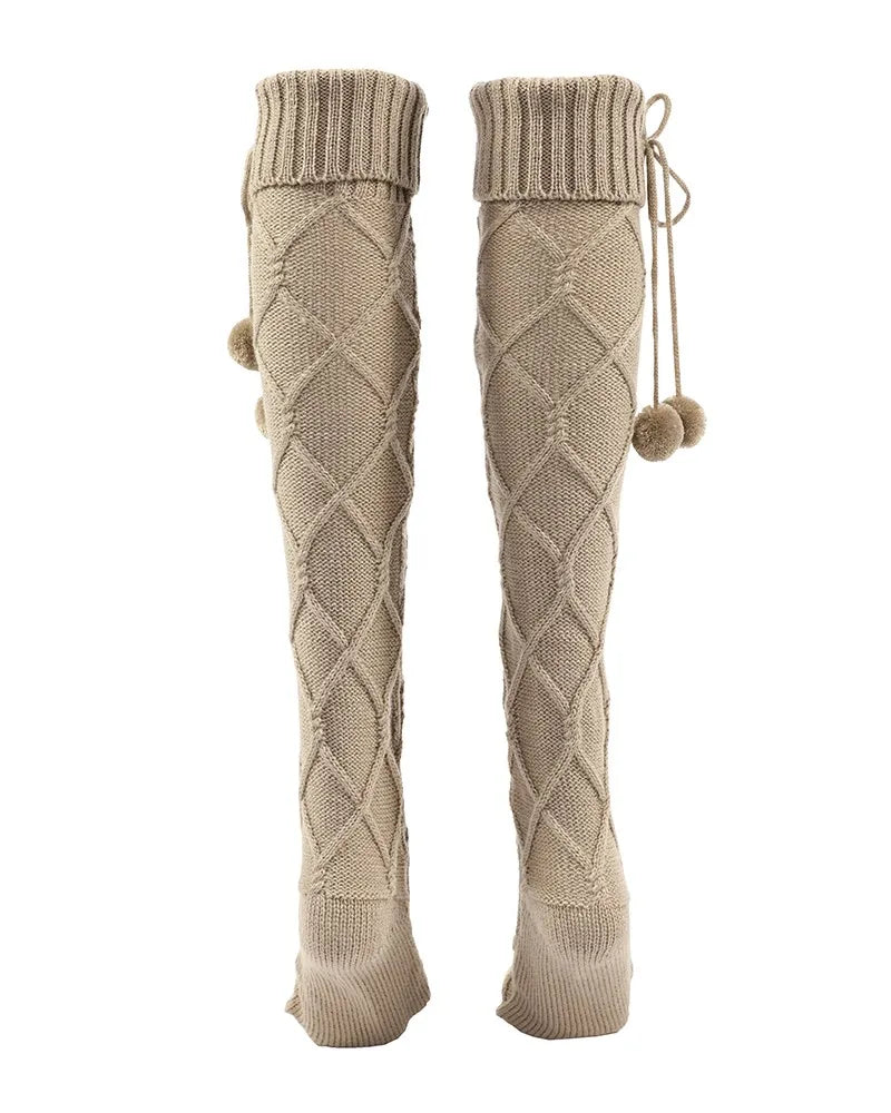 🧦✨ Step Up Your Style with Braided Knee-High Socks