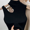 Collarbone Knit Vest Style Top