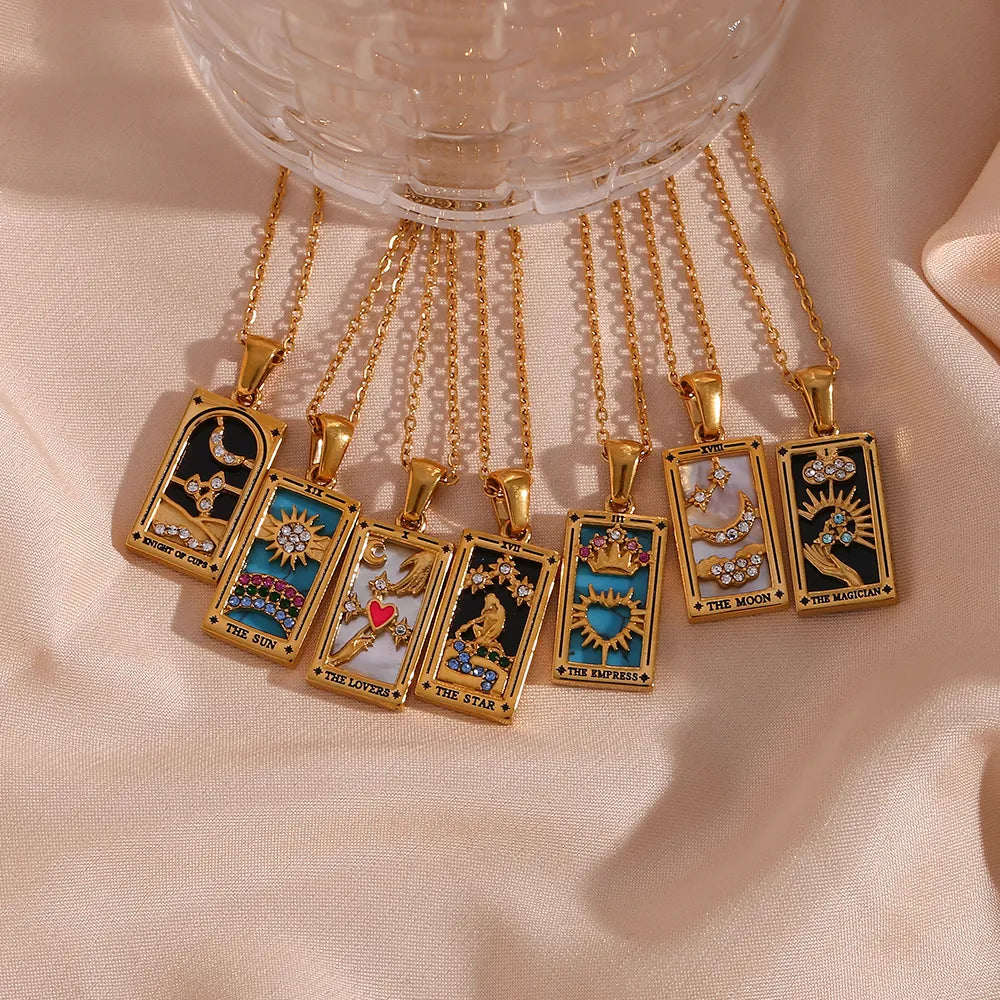 Moon Sun Lover Tarot Necklaces for Women - Set the Trend with This Celestial Statement Piece