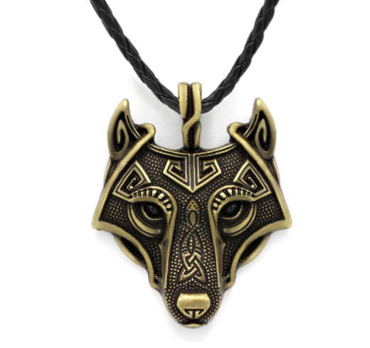 Wolf Head Pendant Chain Necklace