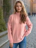 Solid Color Turtleneck Long Sleeve Sweater