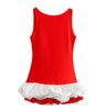 Women's Fashion White Short Frill Dress