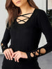 Cutout Crisscross Long Sleeve T-Shirt