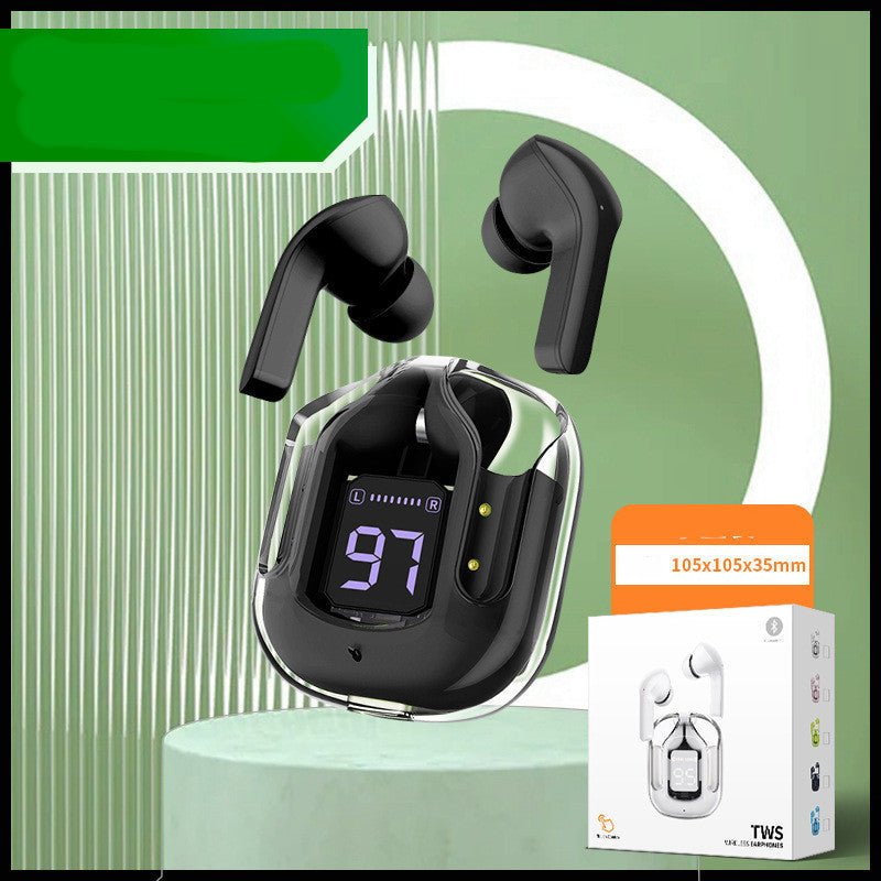 Mini Transparent Wireless Bluetooth Headset w Digital Display