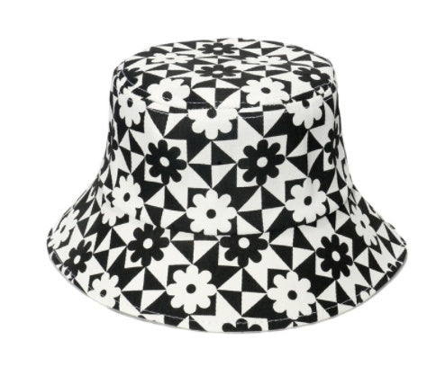 Spring And Summer Geometric Lattice Flowers Sun Female Fisherman Hat