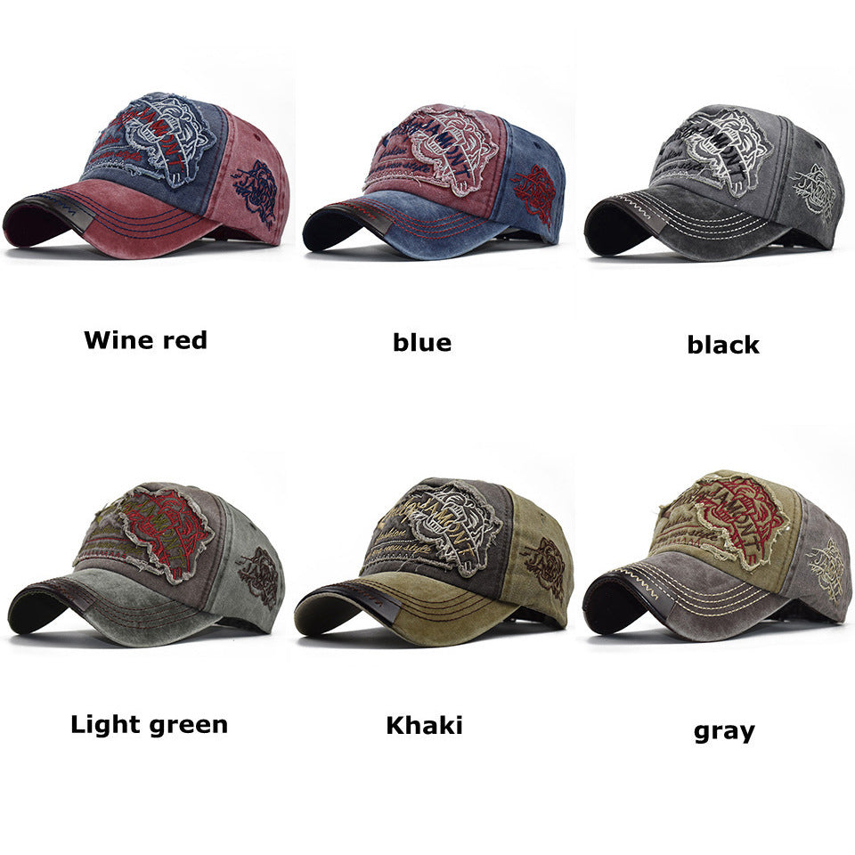 Distressed Cotton Washed Sun Visor Female Baseball Hat