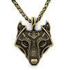 Wolf Head Pendant Chain Necklace