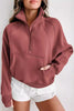 Half Zip Long Sleeve Sweatshirt