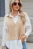 Cable-Knit V-Neck Sweater Vest