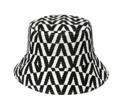 Spring And Summer Geometric Lattice Flowers Sun Female Fisherman Hat