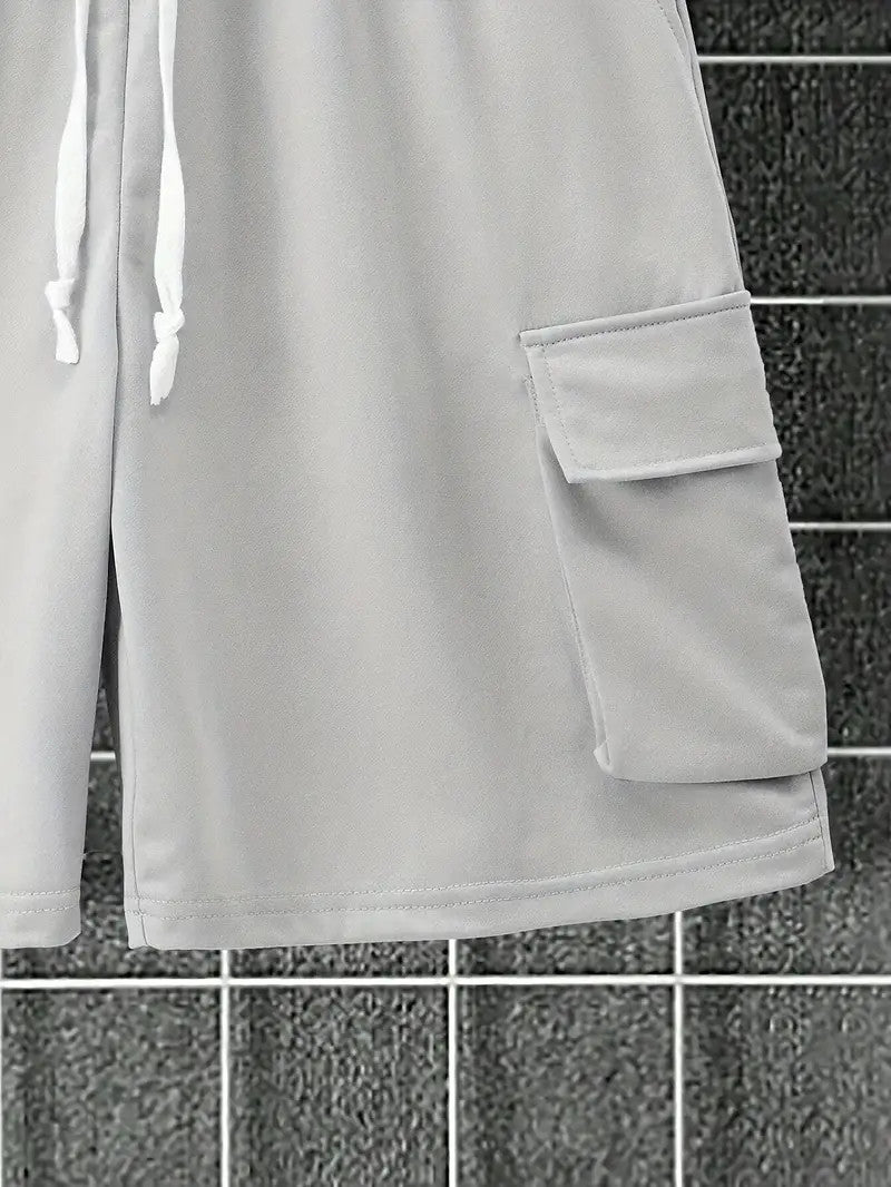 Men's Short Sleeve T-Shirt & Drawstring Shorts s 2-piece Set