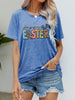 HAPPY EASTER Graphic Round Neck Tee Shirt