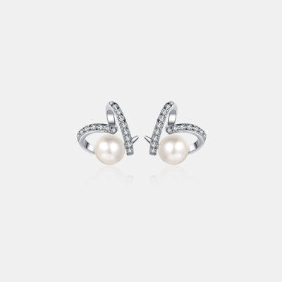 Natural Pearl Moissanite 925 Sterling Silver Earrings