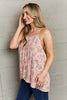 Hang Loose Tulip Hem Cami Top in Mauve Floral