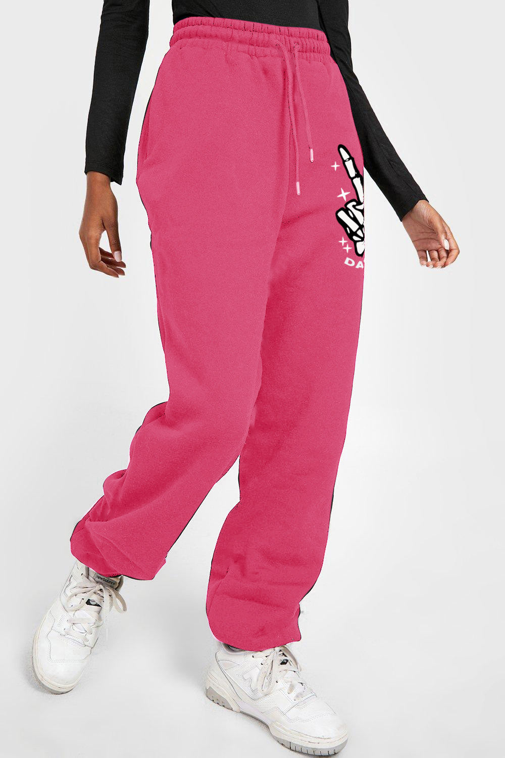 Full Size Drawstring DAY YOU DESERVE Graphic Long Sweatpants