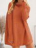 Round Neck Long Sleeve Sweater Dress