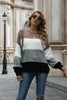 Color Block Round Neck Sweater