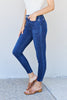 Marie Full Size Mid Rise Crinkle Ankle Detail Skinny Jeans