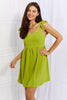 Rabbit Rich Sunny Days Full Size Empire Line Ruffle Sleeve Dress in Lime - A Trend-Setting Statement Piece