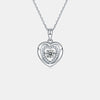 Moissanite 925 Sterling Silver Heart Necklace