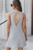 Crisscross Open Back Sleeveless Dress with Pockets