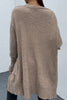 Open Front Dropped Shoulder Pocketed Cardigan