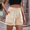 Buttoned Cargo Denim Shorts