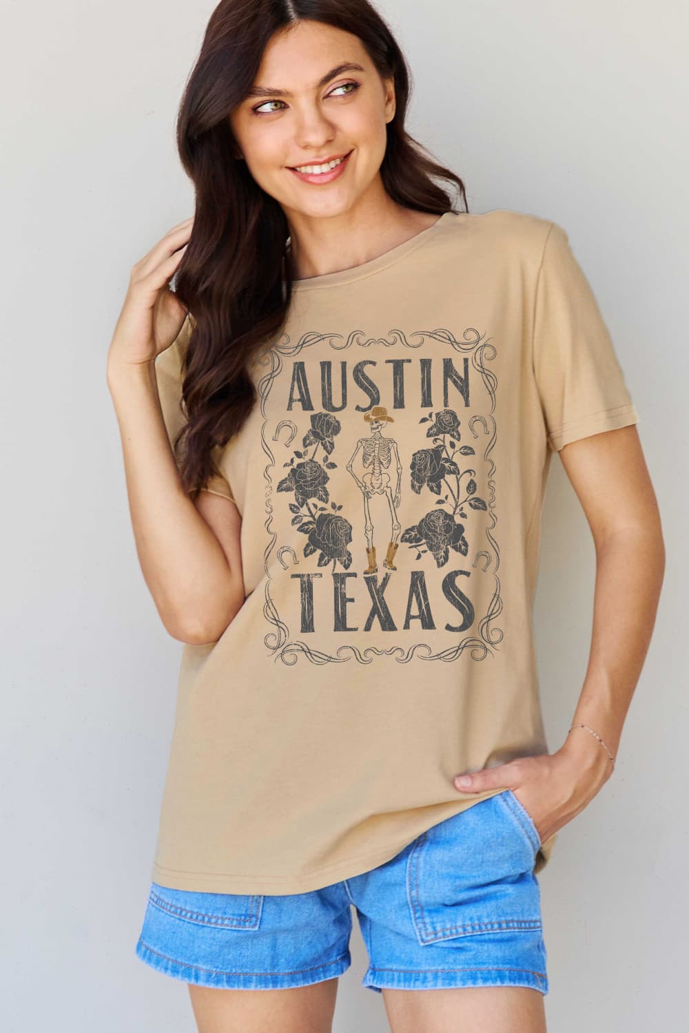 Full Size AUSTIN  TEXAS Graphic Cotton T-Shirt