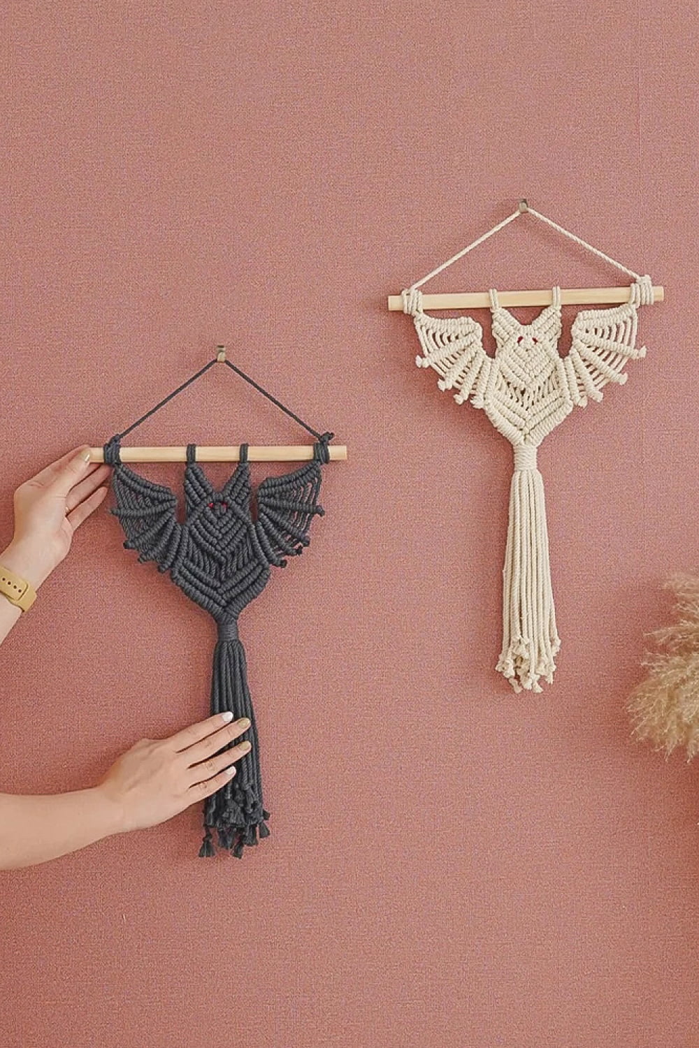 19.7" Bat Macrame Wall Plant Hanger