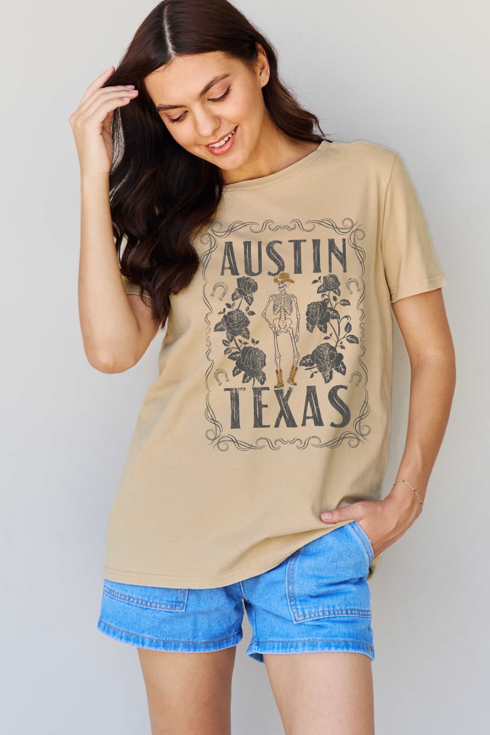 Full Size AUSTIN  TEXAS Graphic Cotton T-Shirt