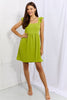 Rabbit Rich Sunny Days Full Size Empire Line Ruffle Sleeve Dress in Lime - A Trend-Setting Statement Piece