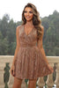 Sequin Surplice Neck Sleeveless Dress