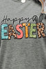 HAPPY EASTER Graphic Round Neck Tee Shirt