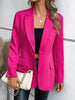 One-Button Long Sleeve Blazer